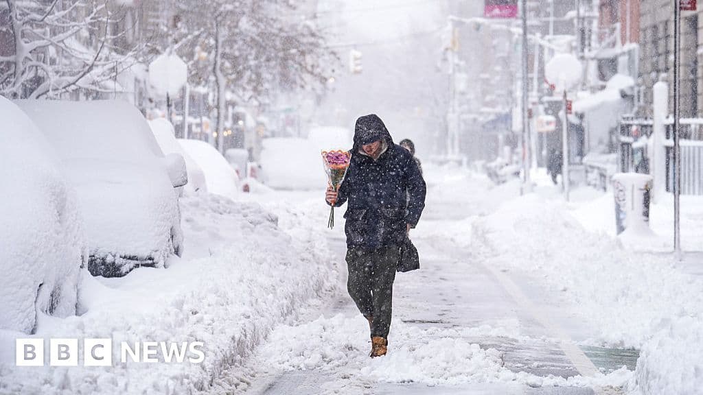 More than 5,000 flights cancelled as US east coast digs out of record snow
