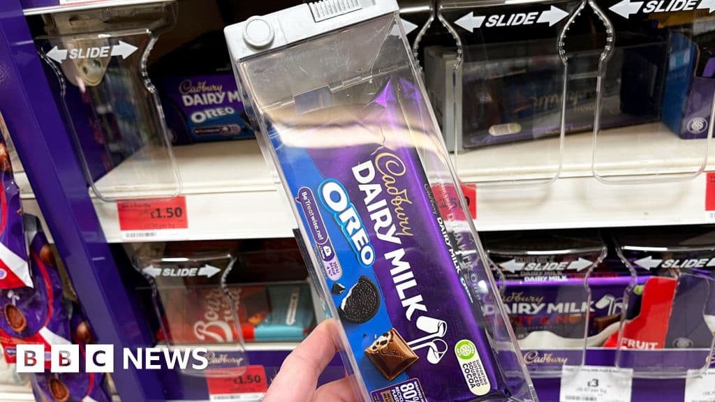 Chocolate kept in anti-theft boxes as shops warn it's being stolen to order