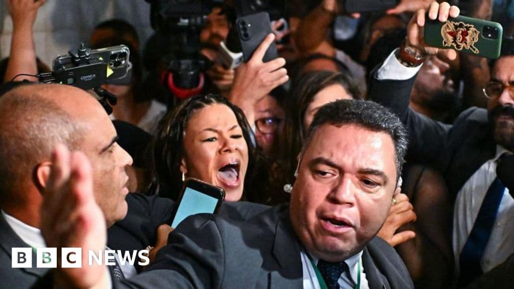 Brazil Congress Erupts in Brawls Over Push to Slash Bolsonaro’s Sentence