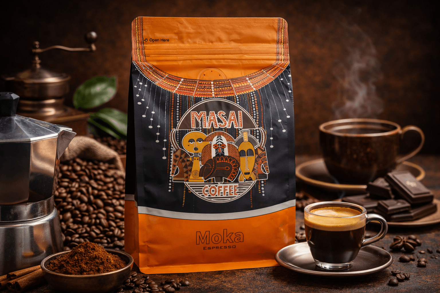 Masai Coffee Moka Espresso – Premium Kenyan Espresso Blend