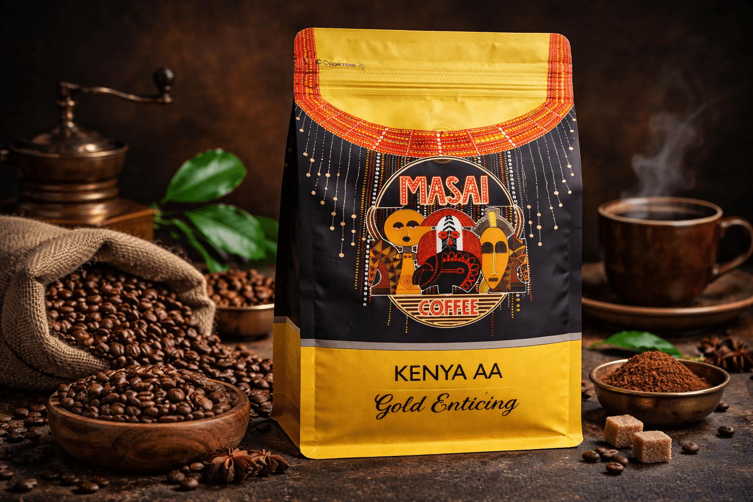 Masai Coffee Kenya AA – Gold Enticing Premium Roast