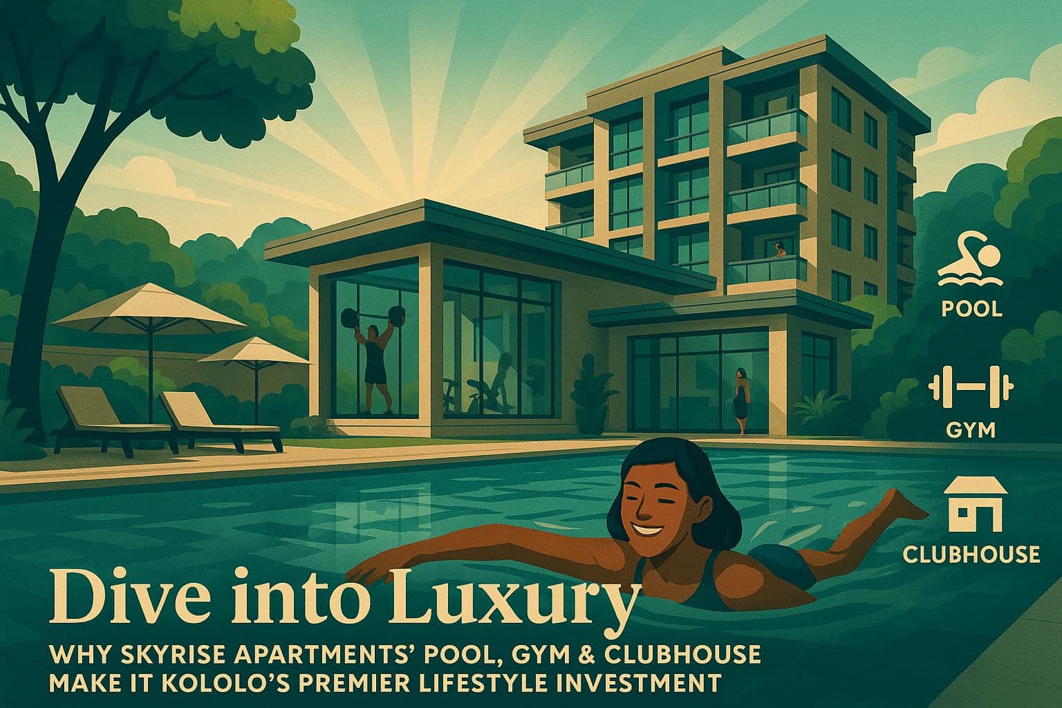 Dive into Luxury: Why SkyriseApartments’ Pool, Gym & Clubhouse Make it Kololo's Premier Lifestyle Investment