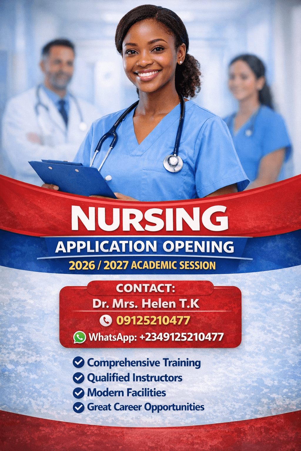 Apply Now: College of Nursing Amachara 2026/2027 Nursing Admission Form Is Out,Call:09125210477 (Dr.Mrs. Helen T.K) For enquiry.