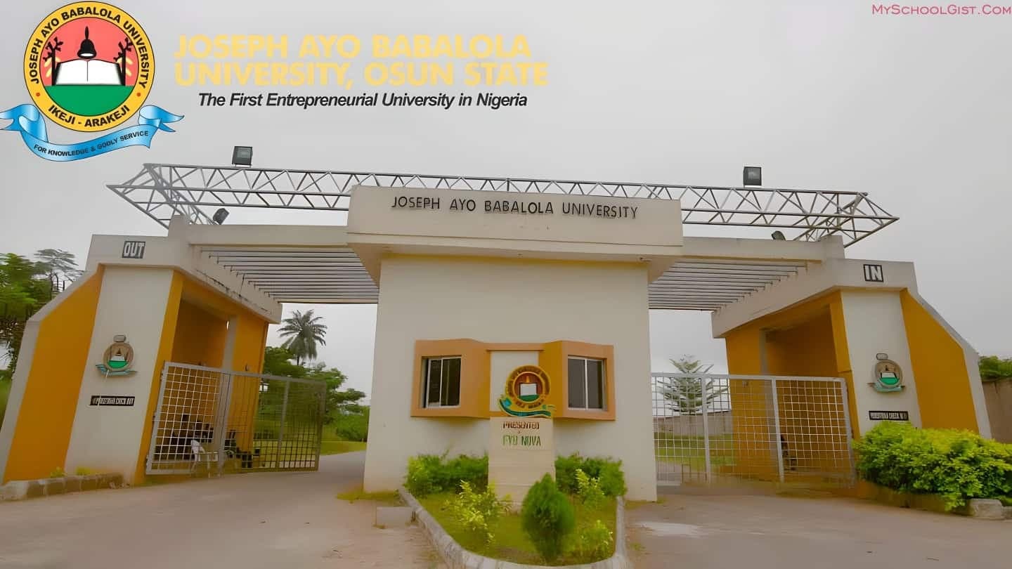 Joseph Ayo Babalola University 2026/2027 Post UTME / Admission Screening Form is Out,☎️ Call/WhatsApp: 09111628447 | +2349111628447 on how to apply.
