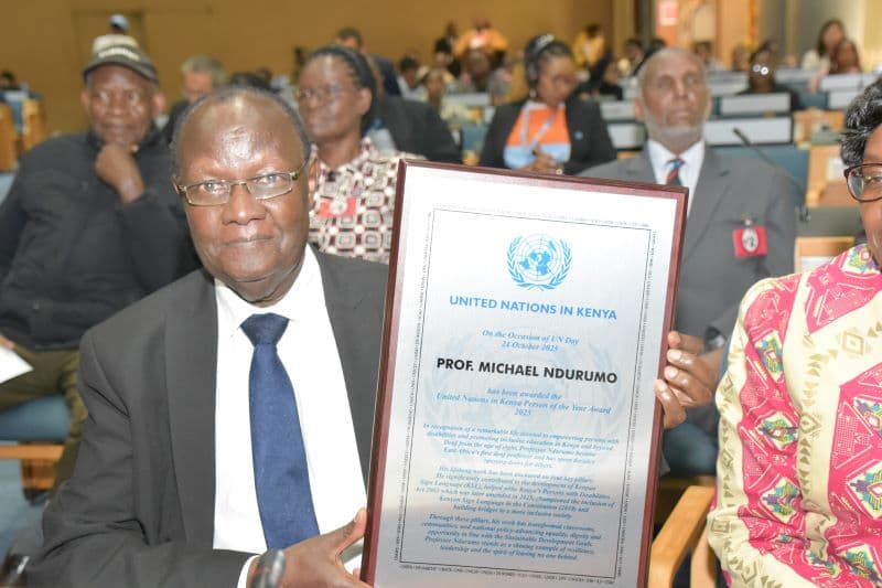 Kenyan Disability Rights Icon Professor Michael Ndurumo Named UN Person of the Year