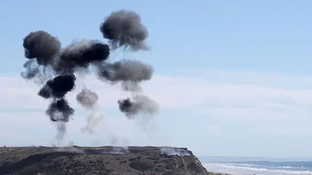 Artillery Shell Explodes Prematurely Over California Freeway During Marine Celebration