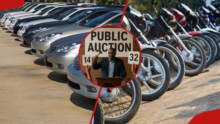 Auctioneers List Vehicles, Motorcycles and Household Items for Sale Across Kenya
