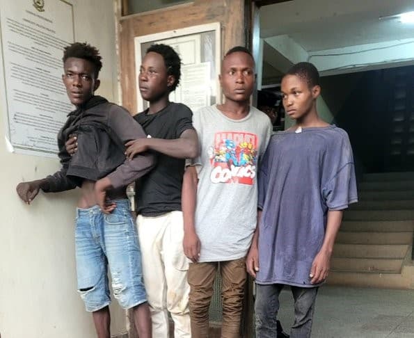 Police Arrest Four ‘Panga Boys’ Gang Members and Seize Weapons in Mombasa