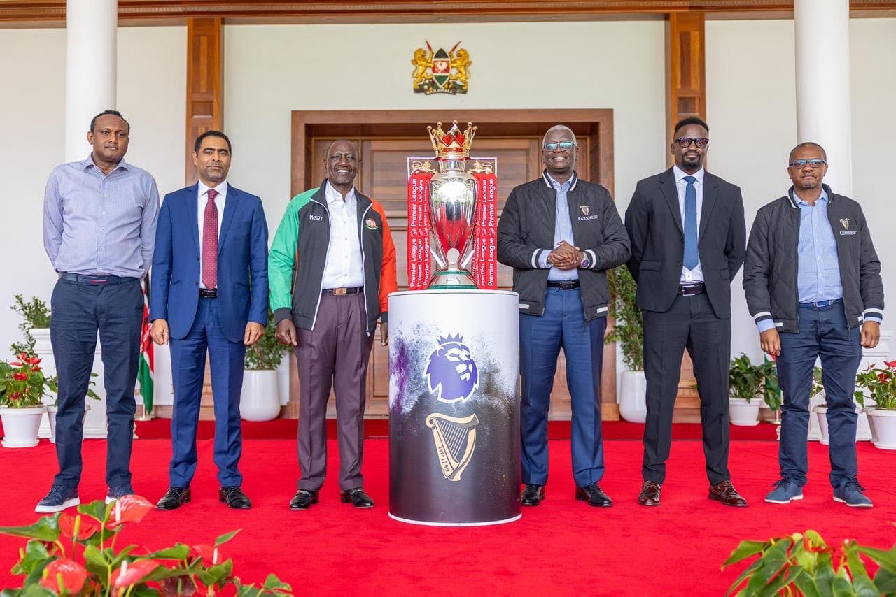 Ruto Pledges Infrastructure Investment as EPL Trophy Visits Nairobi