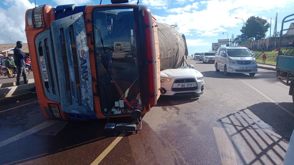 Mixer Truck Overturns on Mombasa Road, Reigniting Safety Debate