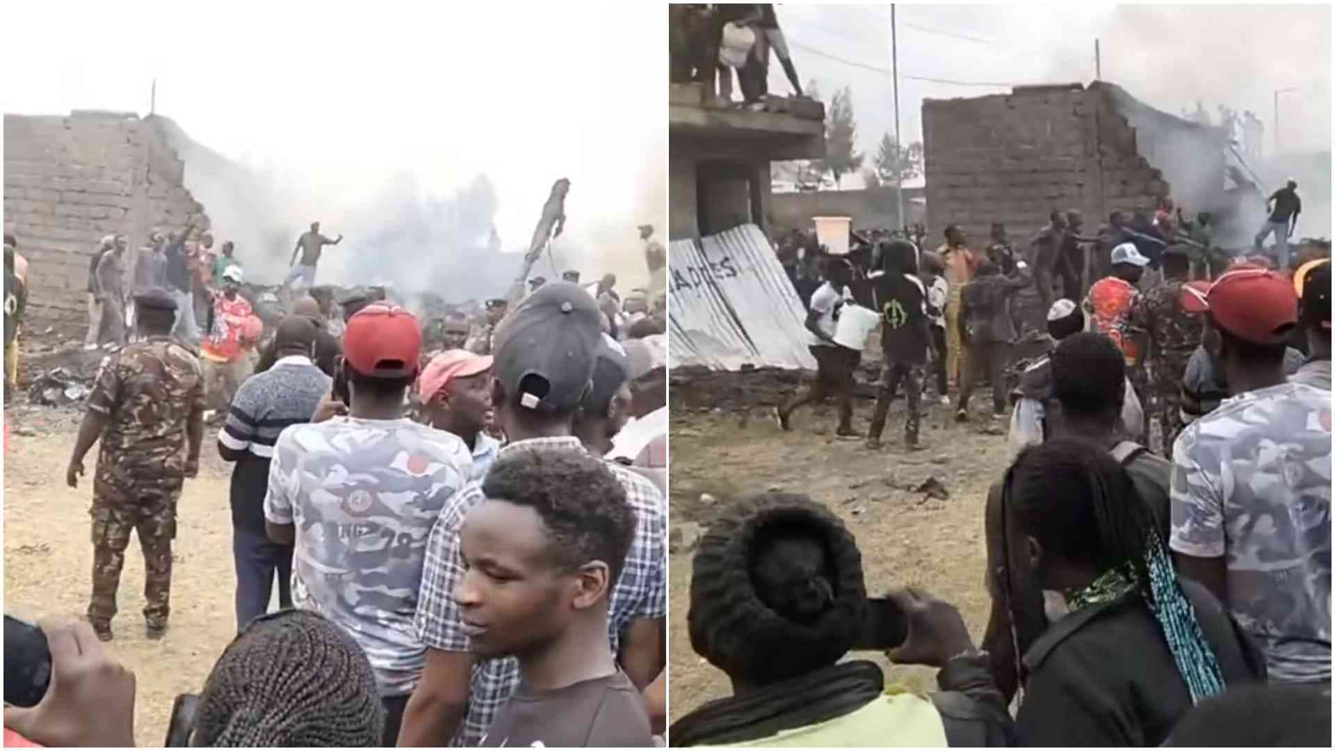 Crowds hamper rescue as KDF and police secure Mwihoko crash site after light aircraft tragedy