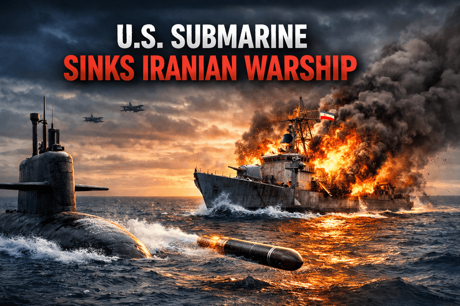U.S. Submarine Torpedoes Iranian Warship in Historic Strike, Marking First Such Sinking Since World War II