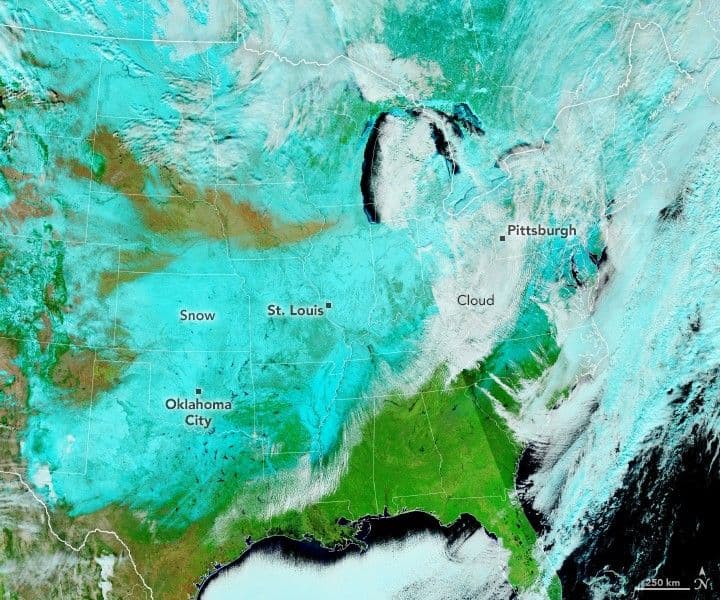 The Big Freeze: NASA Images Reveal Scale of Historic US Storm