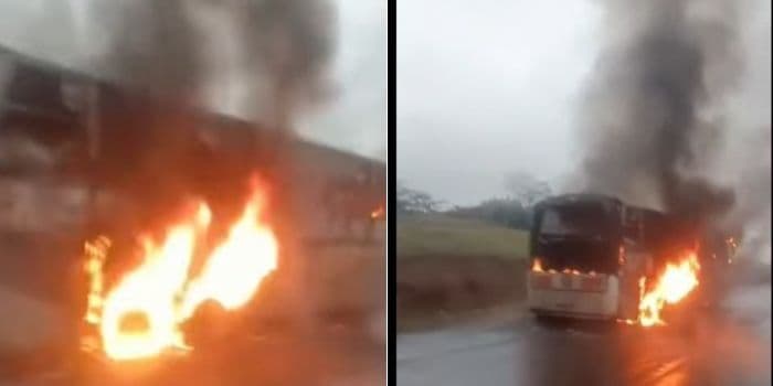 Bus Fire on Nairobi–Nakuru Highway Causes Traffic Delays