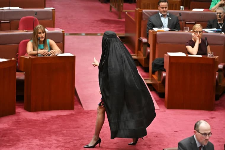 Australian Senator's Burqa Stunt in Parliament Sparks Global Outrage