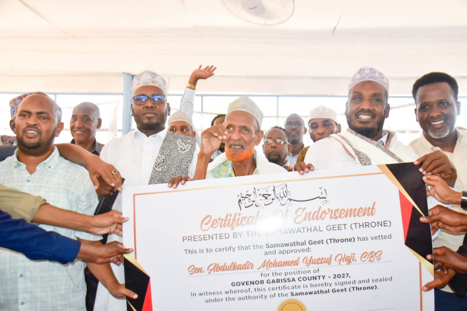 Senator Haji Secures Powerful Clan Endorsement for Garissa Governor