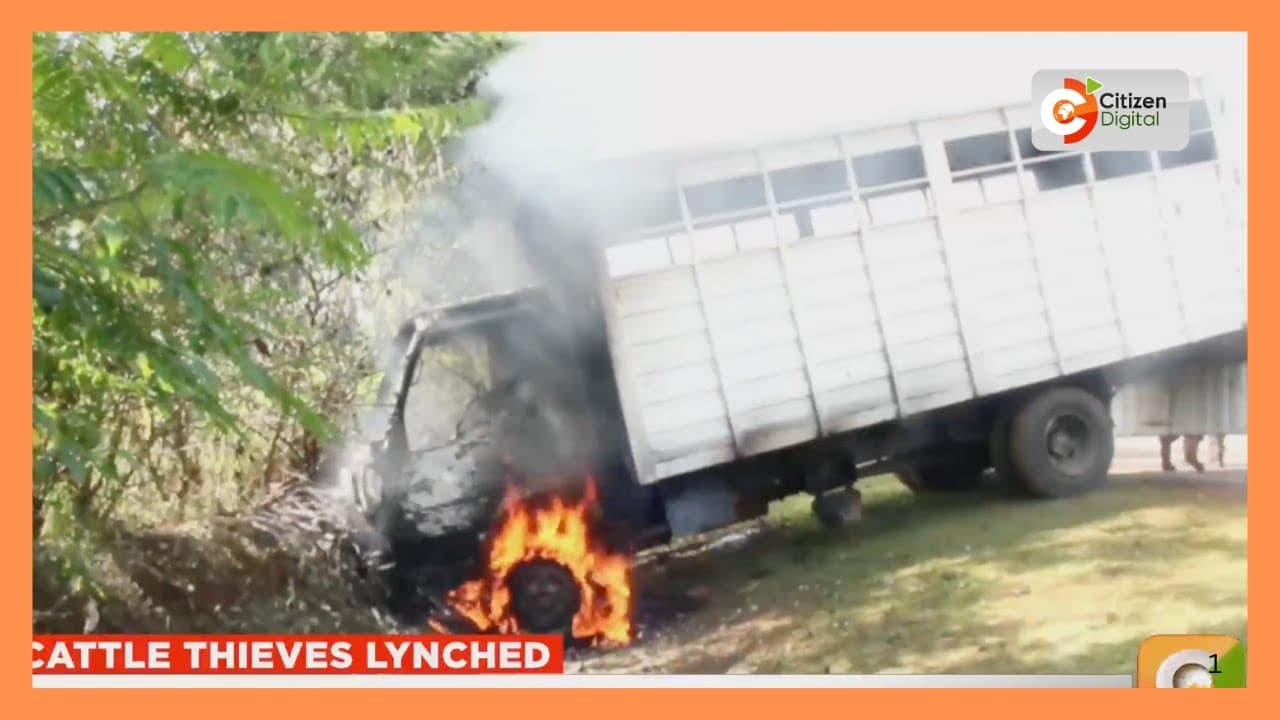 Mob Justice Fury: Three Lynched, Lorry Torched in Makueni Livestock Theft Raid