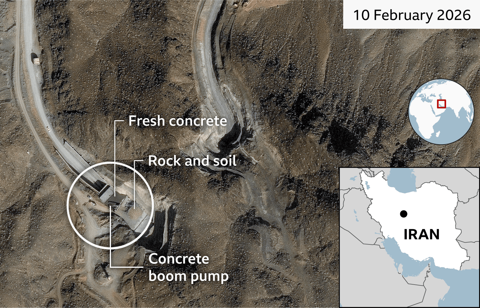 Satellite Images Reveal Iran Fortifying Deep Nuclear Tunnel Network
